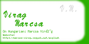 virag marcsa business card